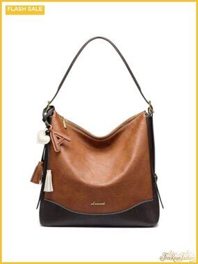 LOVEVOOK Hobo Bag Women Crossbody Vegan Leather Shoulder Handbag with Initial